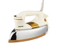 Geepas Dry Iron | Clothes Heavyweight Electric Press | 2m Initial Heat up Non-Stick Soleplate Adjustable Temperature | Overheat Protection Professional Industry Home Use | 2 Year Warranty 1200W White