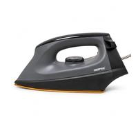 GEEPAS Dry Iron Clothes Heavyweight Professional Electric Press 1200W Grey | 2m Initial Heat up, Non-Stick Soleplate, Adjustable Temperature, Overheat Protection, Professional Industry, Home Use