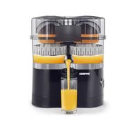 Electric Dual Head Citrus Juicer Machines Built-in Slicer Geepas Black One Size