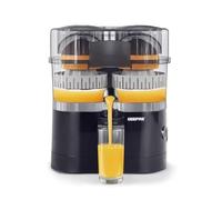 Electric Dual Head Citrus Juicer Machines Built-in Slicer Geepas Black One Size