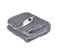 GEEPAS Electric Heated Blanket Soft Flannel Fleece Heated Throw 130x160cm