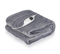 Geepas Electric Heated Throw Blanket 9 Heat Setting 9 Hour Timer 130X160 Cm In Grey Grey