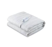 GEEPAS Electric Under Blanket | Single Size Heated Underblanket with 3 Heat Levels Quick Heat-Up | Detachable Control Overheat Safety & Secure Fitted Straps | Machine Washable 65x135cm White