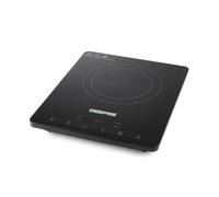 Geepas Digital Induction Cooker, 2000W - Single Ultra-thin Induction Hob w/LED Touch Display & Timer, 10-level Power and Temperature Control, Slim Black Crystal Panel, Safety Lock - 2 Year Warranty