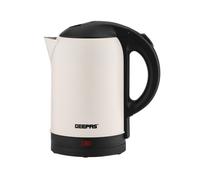 GEEPAS Electric Kettle | 1.8L Cordless Stainless Steel Jug Kettle with LED Indicator for Hot Water Tea Coffee | Boil Dry Auto Shut Off Water Gauge | Swivel Base with Auto Lid Open | 1800W Matte Cream