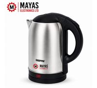 GEEPAS Electric Kettle Stainless Steel Cordless Jug 1.8L Overheat Protection
