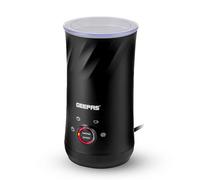 Geepas 500W 4 in 1 Electric Milk Frother and Steamer - 300ml Automatic Frother with 4 Functions LED Light, Auto Shut Off Non-Stick Coated Boiler for Chocolate Milk, Coffee, Latte & Cappuccino, Black