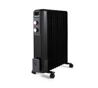 Geepas Electric Oil Filled Heater Radiator 11 fin Portable Home Office Thermostat 2500W in Black Geepas Black