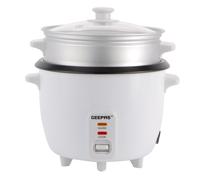 Geepas GRC35017UK 400W 1L Rice Cooker And Steamer With Keep Warm Function - White