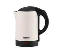 Geepas 1.8L Electric Jug Kettle Stainless Steel Black 1800W Cordless
