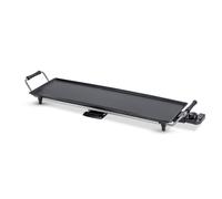 Geepas Electric Teppanyaki Table Top Grill Griddle Hot Plate For Indoor Bbq In Black Black