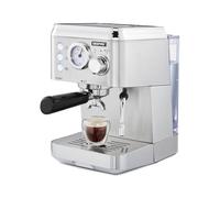 GEEPAS Espresso & Cappuccino Coffee Machine with Milk Frother, 15 Bar Pressure | 1.8L Detachable Water Tank Capacity, Stainless Steel Housing | 1140W, Silver