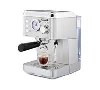 GEEPAS Espresso & Cappuccino Coffee Machine with Milk Frother, 15 Bar Pressure | 1.8L Detachable Water Tank Capacity, Stainless Steel Housing | 1140W, Silver