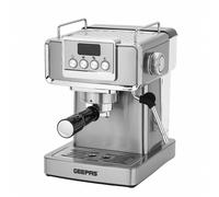 GEEPAS Espresso Coffee Machine with Milk Frother,1465W, 20 Bar, Stainless Steel, Silver - GCM41520