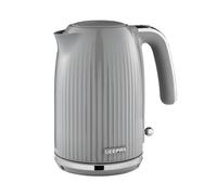 Geepas 1.7L Grey Cordless Fluted Rapid Boil Electric Kettle, Grey