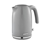 GEEPAS Fluted 1.7L Electric Kettle Cordless Rapid Boil Auto Off 3000W Grey