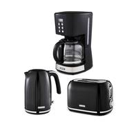 GEEPAS 1.5L Filter Coffee Machine, 1.7L Electric Kettle & 2 Slice Toaster Combo Set | 900W Programmable Drip Coffee Maker | 1000W Bread Toaster 6 Browning Levels | 3000W Rapid Boil Cordless Jug Kettle