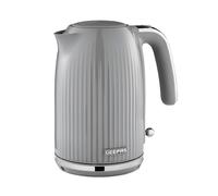 Geepas 1.7L Grey Cordless Fluted Rapid Boil Electric Kettle, Grey