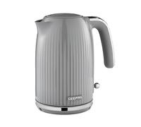 Geepas Fluted Collection Electric Kettle 1.7L 3000W, Fast Boil With Auto Shut Off In Grey Grey