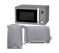 GEEPAS Kitchen Set - Digital Microwave, Kettle and 2 Slice Toaster, 700W Microwave, 3000W Kettle