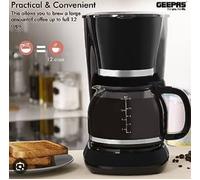 Geepas GCM41505UK 800W 1.5L Filter Coffee Machine neonFilter - Black