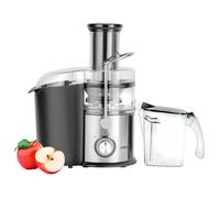 Geepas Juice Extractor, Centrifugal Juicer Machine - Whole Fruit & Vegetable Juicer - Stainless Steel Body & Extra Filter Basket - 75MM Wide Mouth with 2 Speed & Pulse Function - 2 Year Warranty, 800W
