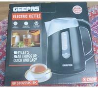 GEEPAS GK38027UK-BK 1.7L 2200W Electric Kettle - Black