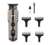 Geepas Hair Clipper Digital Electric Stubble Beard Trimmer LCD Display