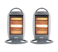 Geepas Halogen Heater Pack of 2 with Thermostat Control, 3-Setting (400W/800W/1200W), Oscillation, Tip-Over Safety - COHH28545UK-2