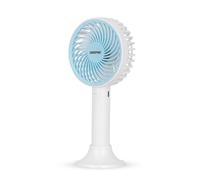 GEEPAS Hand Held Fan, Portable Handheld Type C Rechargeable Fans with 3 Speeds, Battery Operated Electric Mini Foldable Desk Desktop Fans for Home Office Travel, Blue