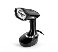 GEEPAS Handheld Clothes Steamer | 2-in-1 Travel Garment Steamer Steam Iron | 30g/min Powerful Stream Ceramic Soleplate 400ml Water Tank | Wrinkle Remover 35s Fast Heat-up | 2 Year Warranty 1500W Black