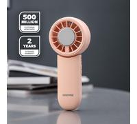 GEEPAS Rechargeable Fan | Mini Foldable Portable USB Fan for Travel Camping Office Outdoor Women Men | Handheld 2000mAh 3 Speeds + Cooling Quiet Mode 8Hr Run Time Lightweight | 2 Year Warranty Pink