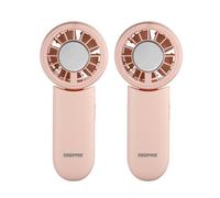 Handheld Rechargeable Fan, Pack of 2 8Hr Run Time Geepas Pink One Size