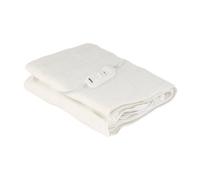 GEEPAS Electric Under Blanket | Single Size Heated Underblanket with 3 Heat Levels Quick Heat-Up | Detachable Control Overheat Safety & Secure Fitted Straps | Machine Washable 120x135cm White