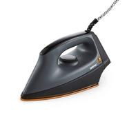 Geepas Dry Iron | Clothes Heavyweight Electric Press | 2m Initial Heat up Non-Stick Soleplate Adjustable Temperature | Overheat Protection Professional Industry Home Use | 2 Year Warranty 1200W Grey