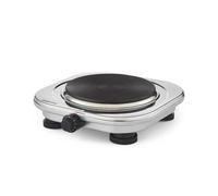 Geepas 1500W Stainless Steel Single Hot Plate - Portable Electric Hob Single Burner with Adjustable Temperature Control, Cast Iron - Lightweight & Portable Great to use at Campsites Caravans & Bedsits