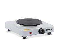 Geepas 1000W Single Hot Plate Precise Table Top Cooking - Cast Iron Heating Plate - Portable Electric Hob Single Burner with Adjustable Thermostat for Home Kitchen Camping & Caravan Cooking, Compact