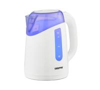 GEEPAS Illuminating Electric Kettle | 1.7L Cordless Jug Kettle with LED Lighting for Hot Water Tea or Coffee | Boil Dry Protection & Auto Shut Off | Swivel Base with Auto Lid Open | 2200W White