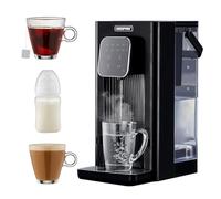 GEEPAS Instant Water Dispenser 2.6KW | Strix Filter 2.5L Tank | Adjustable Temp (45/65/85) & Volume | Touch Panel LED Indicator Removable Drip Tray | Rapid Boil Fresh Clean Hot Water for Home & Office