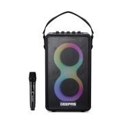 Geepas Portable Bluetooth Speaker with UHF Wireless Microphone Sound System in Black Geepas Black