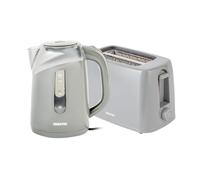 Geepas Kettle & Toaster Sets 1.7L 650W 2-Slice 6 Browning Blue LED Cool Touch in Grey Geepas Grey
