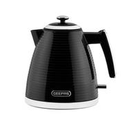 GEEPAS 1.7L Electric Kettle | Rapid Boil Cordless Jug Kettle for Hot Water Tea Coffee | Auto Shut-Off 360° Swivel Base Boil Dry Protection Easy Pour Switch illuminated | Linear Collection Black 3000W