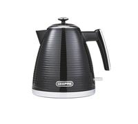 GEEPAS Linear 1.7L Electric Kettle | Rapid Boil Cordless Jug Kettle for Hot Water Tea Coffee | Auto Shut-Off 360° Swivel Base Boil Dry Protection Easy Pour Switch illuminated | 3000W Black