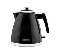 GEEPAS 1.7L Electric Kettle | Rapid Boil Cordless Jug Kettle for Hot Water Tea Coffee | Auto Shut-Off 360° Swivel Base Boil Dry Protection Easy Pour Switch illuminated | Linear Collection Black 3000W
