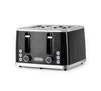 Geepas Linear 4 Slice Toaster 7 Browning Levels In Black Black