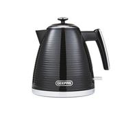 GEEPAS 1.7L Electric Kettle | Rapid Boil Cordless Jug Kettle for Hot Water Tea Coffee | Auto Shut-Off 360° Swivel Base Boil Dry Protection Easy Pour Switch illuminated | Linear Collection Black 3000W