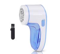 GEEPAS Fabric Shaver, Portable Lint Remover De Bobbler for Clothes, Bobble Remover Electric Clothes Shaver, Detachable Dust Box Stainless Steel Blade and Mesh, Blue