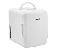 GEEPAS Mini Fridge 4 Litre/6 Can Portable AC/DC Powered | Compact Cooler & Warmer for Cars Homes Offices Caravan & Dorms | Mini Fridge for Skincare Cosmetics Beverage Snacks - 2 Year Warranty, White