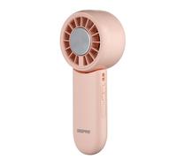 GEEPAS Rechargeable Fan | Mini Foldable Portable USB Fan for Travel Camping Office Outdoor Women Men | Handheld 2000mAh 3 Speeds + Cooling Quiet Mode 8Hr Run Time Lightweight | 2 Year Warranty Pink