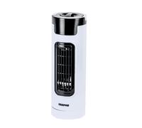 GEEPAS Mini Tower Fan | Portable Oscillating Cooling 3 Speeds With 7.5H Timer | Ideal for Home Offices Bedroom Desktop with Carry Handle | Compact Energy Efficient | 2 Year Warranty 30W White